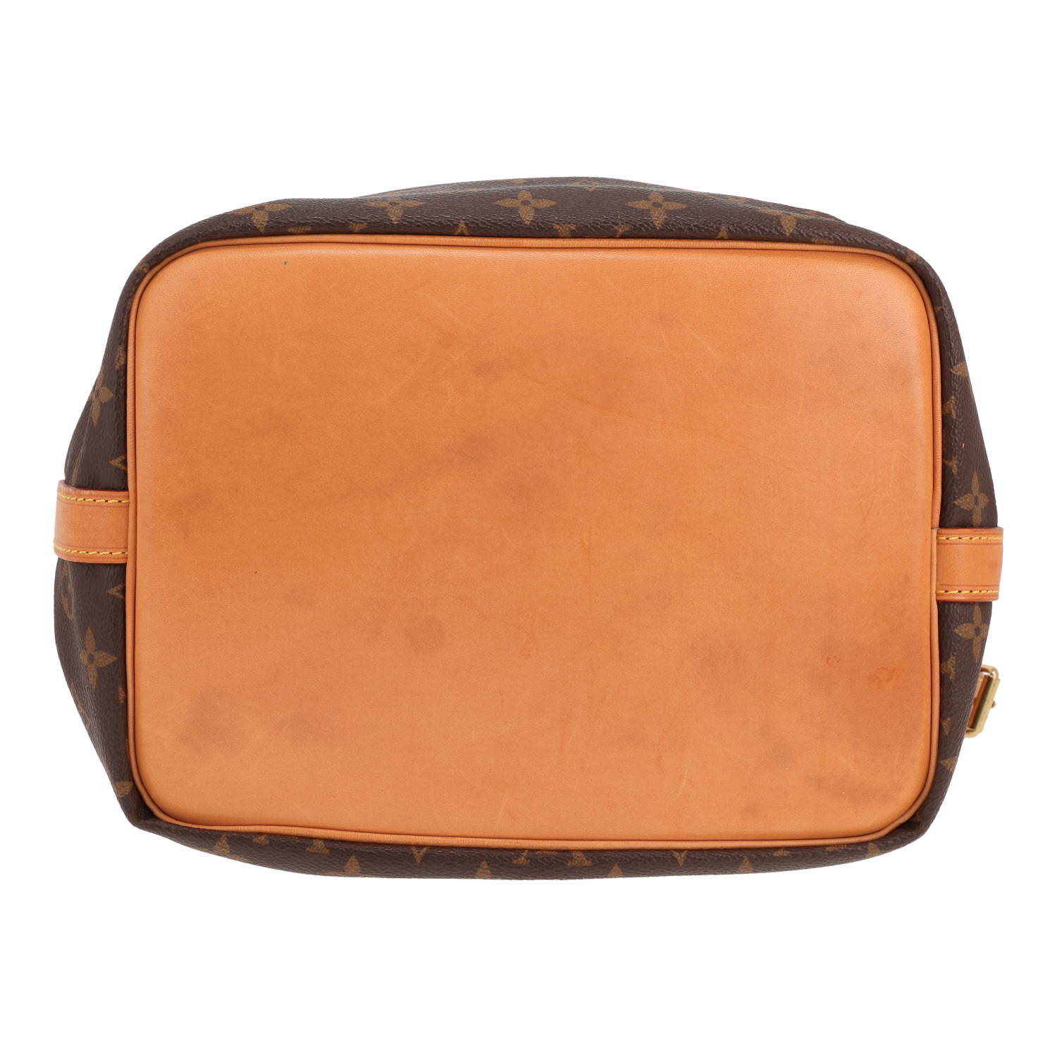 Sac à main Louis Vuitton  Petit Noé en toile monogram marron et cuir naturel - Detail D1