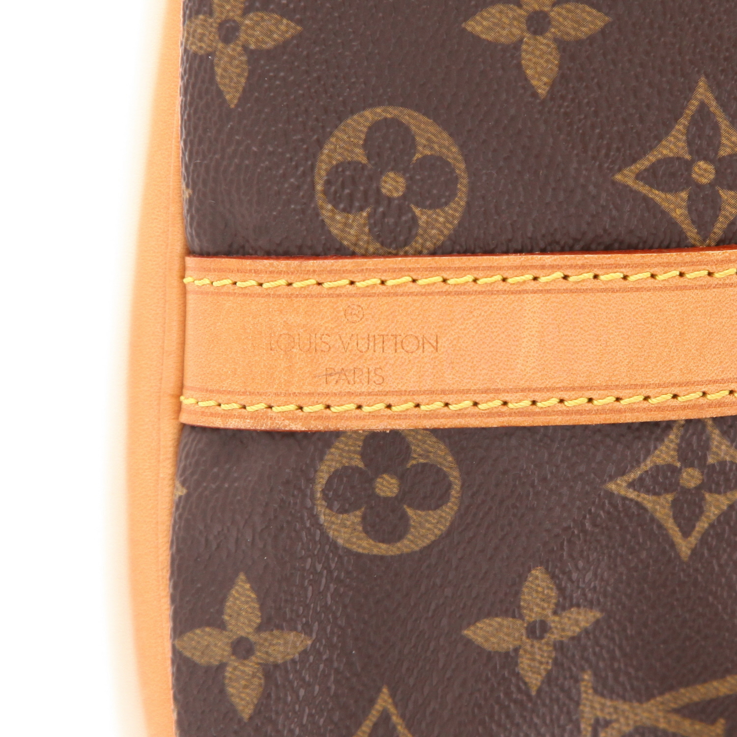 Sac à main Louis Vuitton  Petit Noé en toile monogram marron et cuir naturel - Detail D2