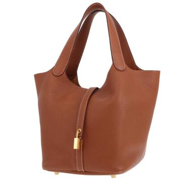 Hermès Picotin 22 cm handbag in Gold Togo leather