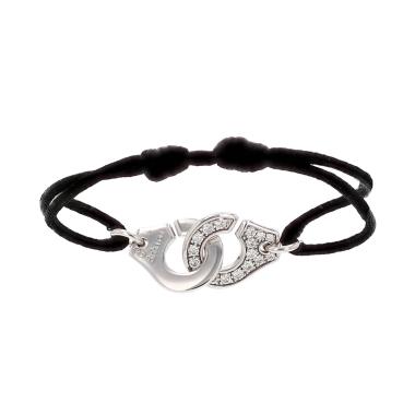 Dinh Van R12 Handcuff Bracelet in white gold and diamonds