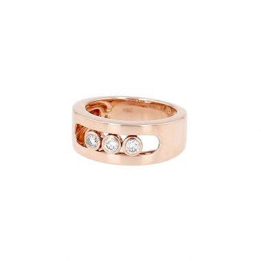 Bague Messika Move Joaillerie en or rose et diamants