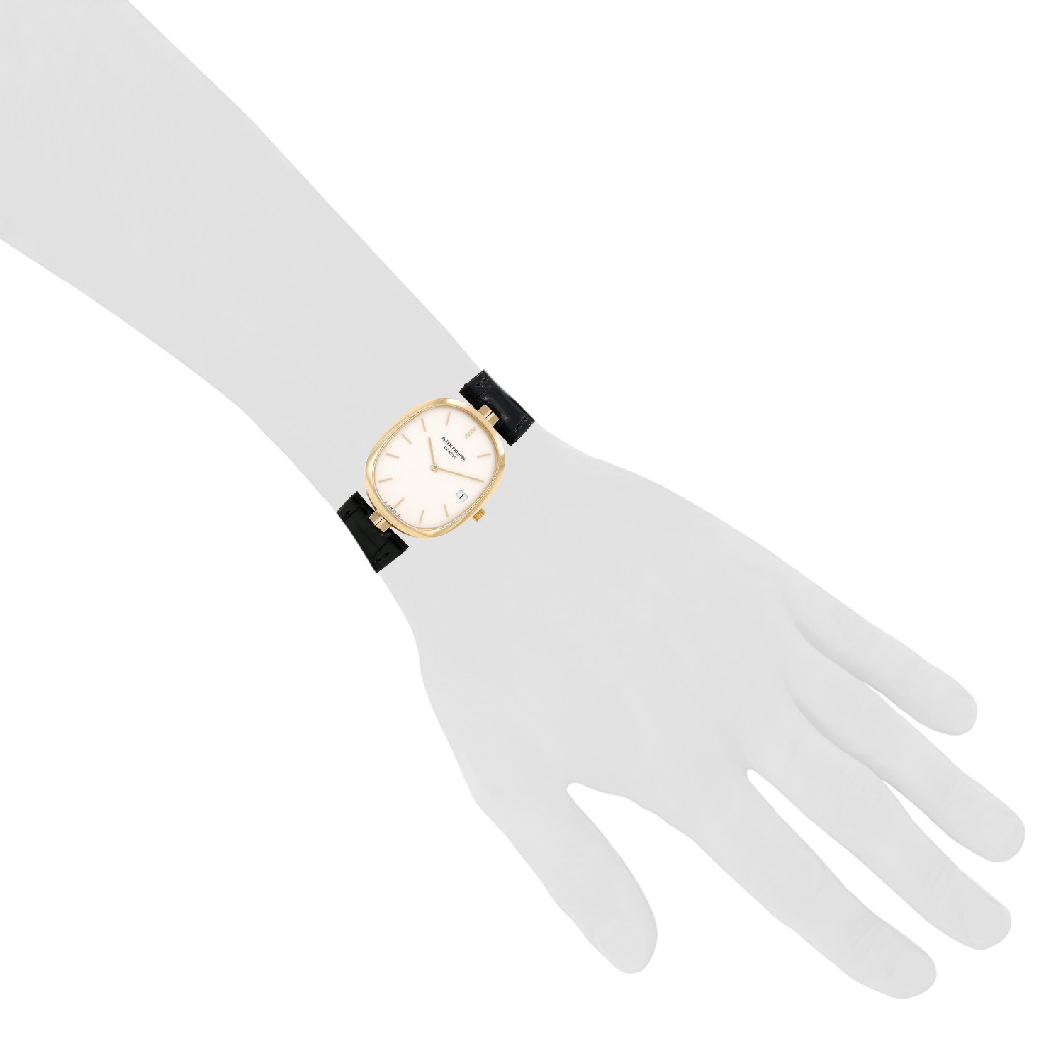 Montre Patek Philippe Ellipse en or jaune Ref: Patek Philippe - 3930  Vers 1980 - Detail D1