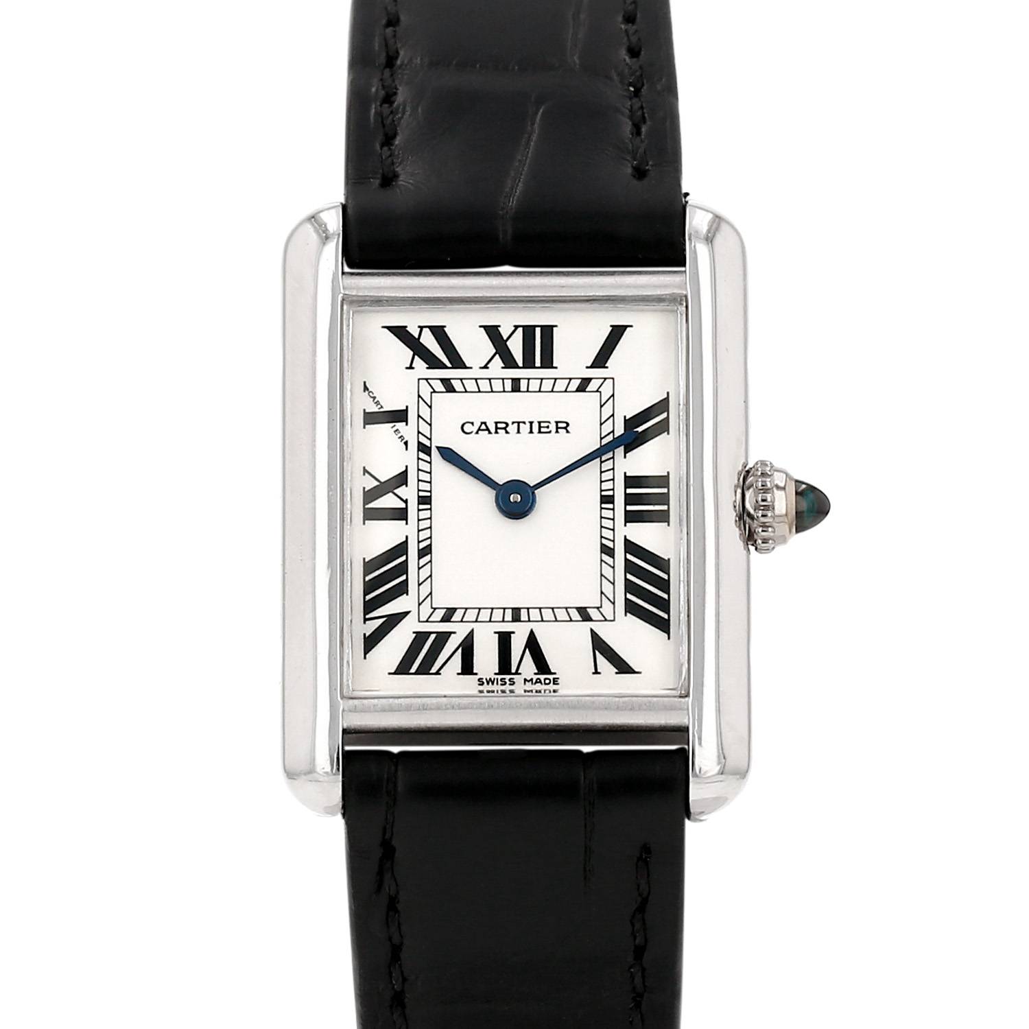 Montre Cartier Tank Louis Cartier petit modèle en or blanc Ref: