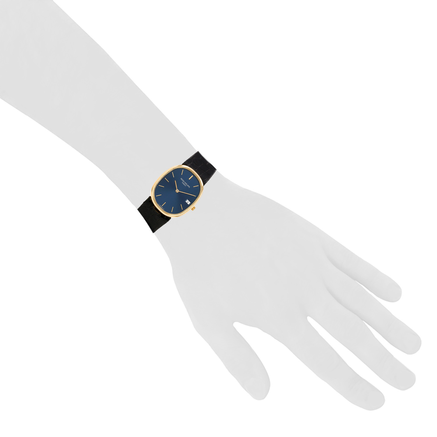 Montre Patek Philippe Ellipse en or jaune Ref: Patek Philippe - 3788  Vers 1990 - Detail D1