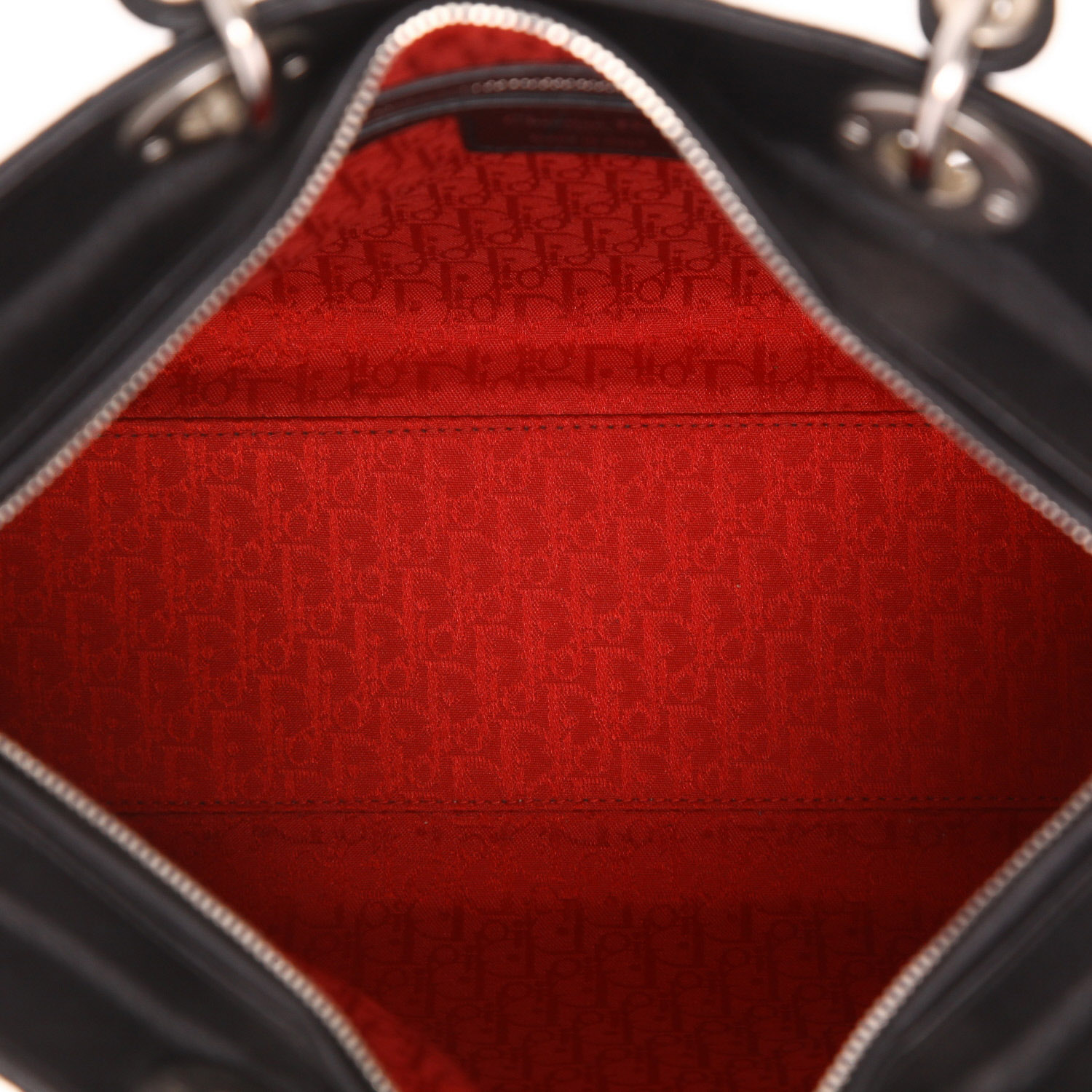 Bolso Dior «Lady Dior» de piel con relieve de mimbre negro - Detail D3