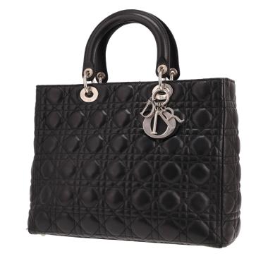 Sac à main Dior  Lady Dior en cuir cannage noir