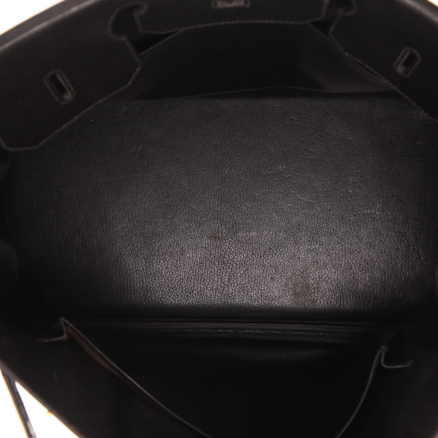 Hermès Birkin 40 cm handbag in Noir Ardenne leather - Detail D3