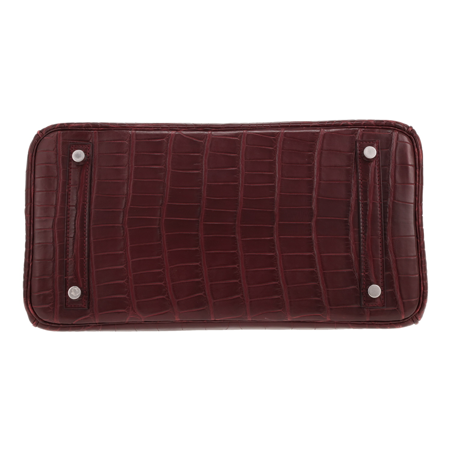 Sac à main Hermès  Birkin 30 cm en alligator rouge H - Detail D1