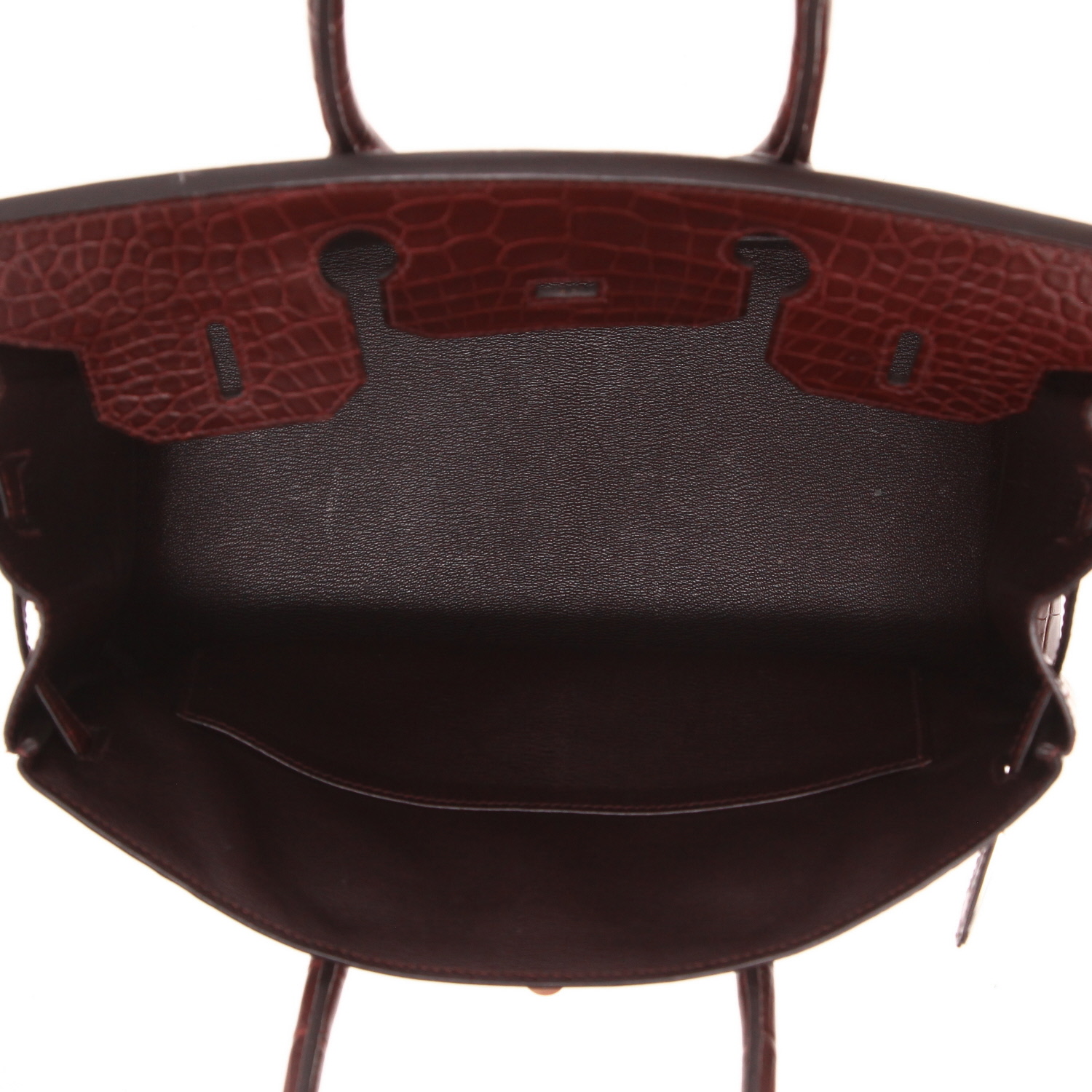 Sac à main Hermès  Birkin 30 cm en alligator rouge H - Detail D3