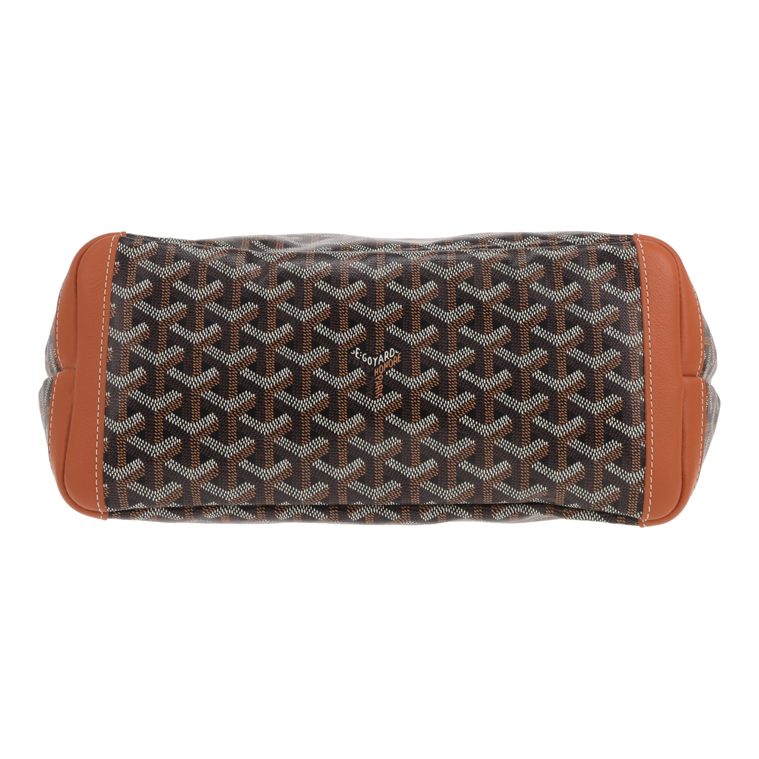Goyard Artois tote bag in Noir Goyardine canvas and brown leather - Detail D1