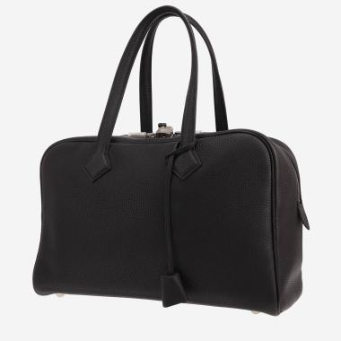Hermès Victoria handbag in black Togo leather