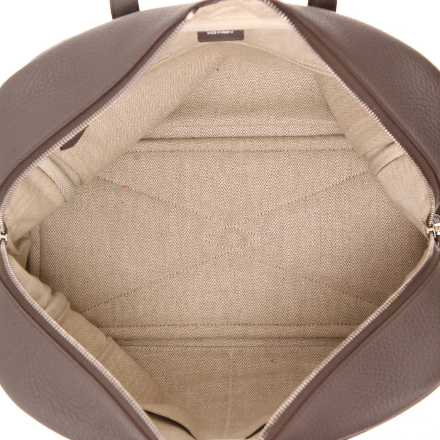 Sac à main Hermès  Victoria en cuir togo gris - Detail D3