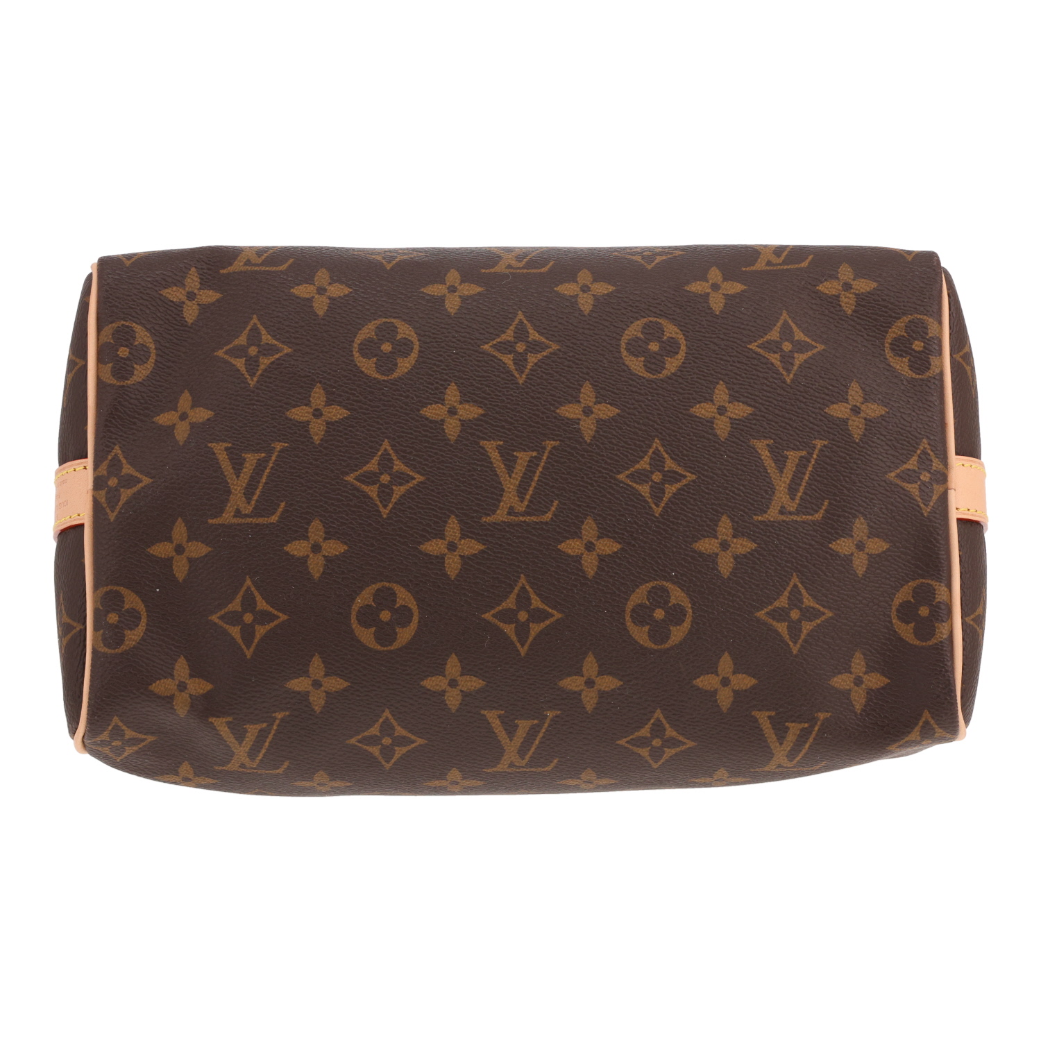 Sac à main Louis Vuitton  Speedy 25 en toile monogram marron et cuir naturel - Detail D1