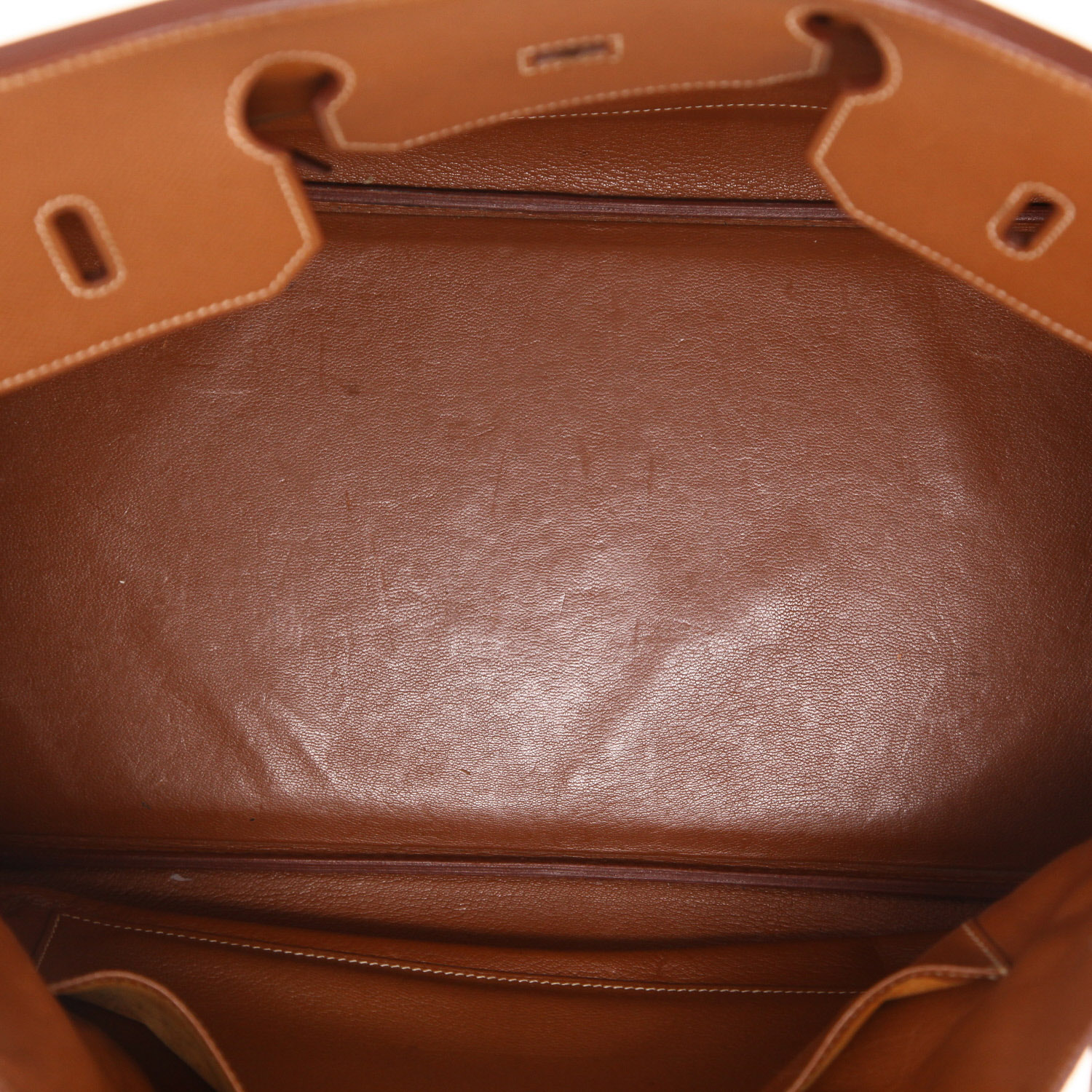 Bolso Hermès Birkin de 40 cm en piel Courchevel Gold - Detail D3