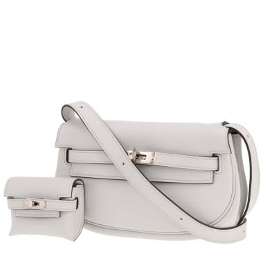 Borsa a tracolla Hermès Kelly Moove in pelle Swift grigia