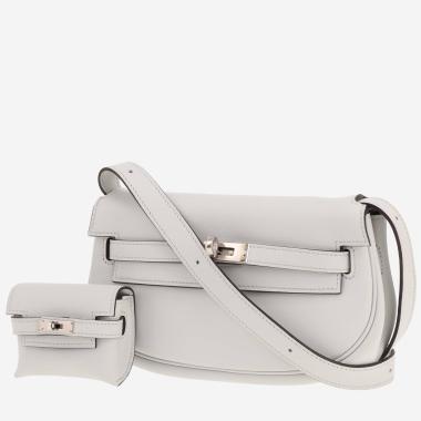 Sac bandoulière Hermès  Kelly Moove en cuir Swift gris