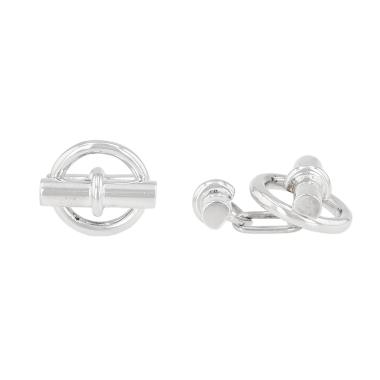Paire de boutons de manchette années 1960 Hermès Glénan en argent