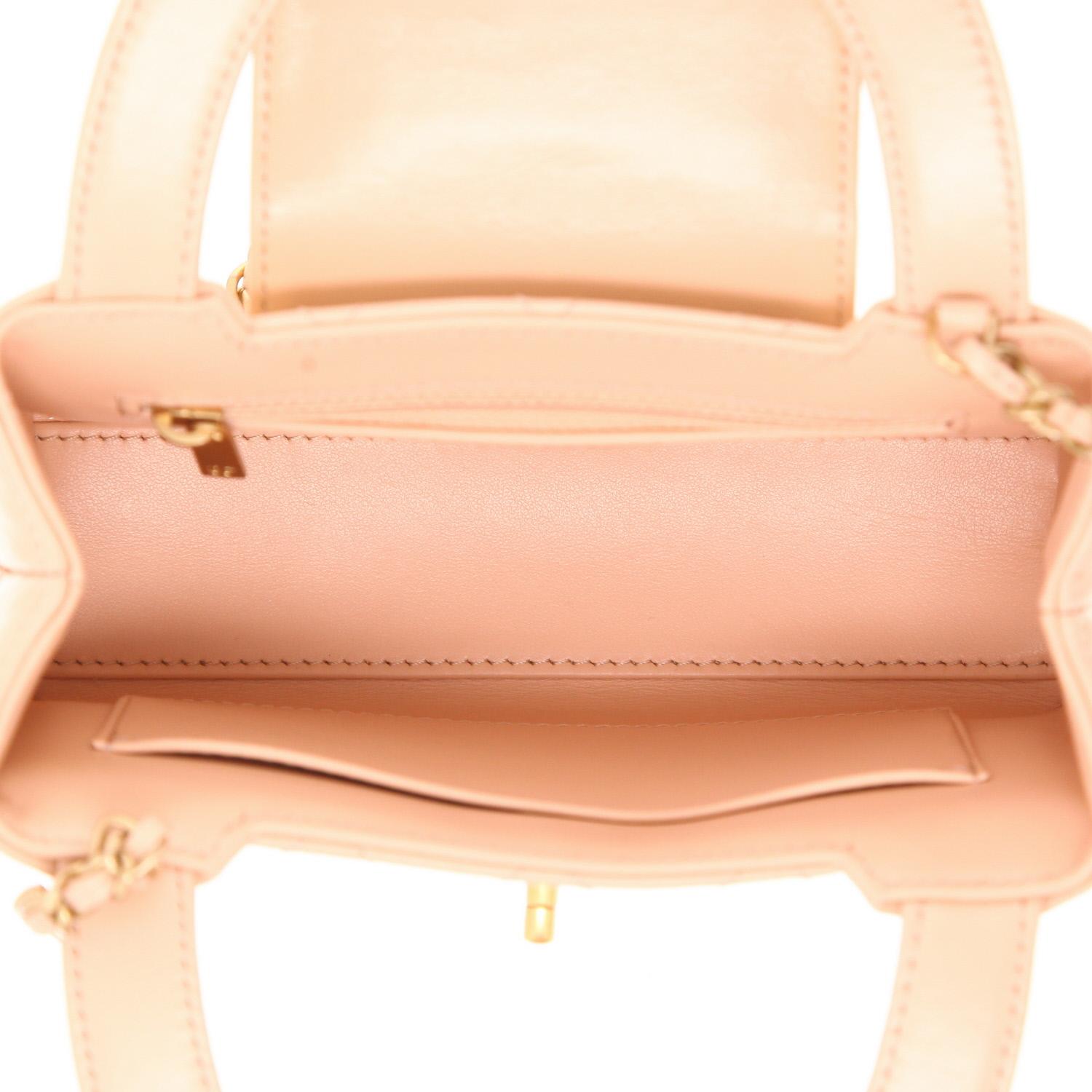 Borsa Chanel  Mini Shopping in pelle beige - Detail D3