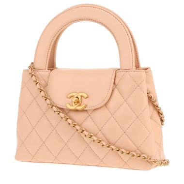 Sac à main Chanel  Mini Shopping en cuir beige