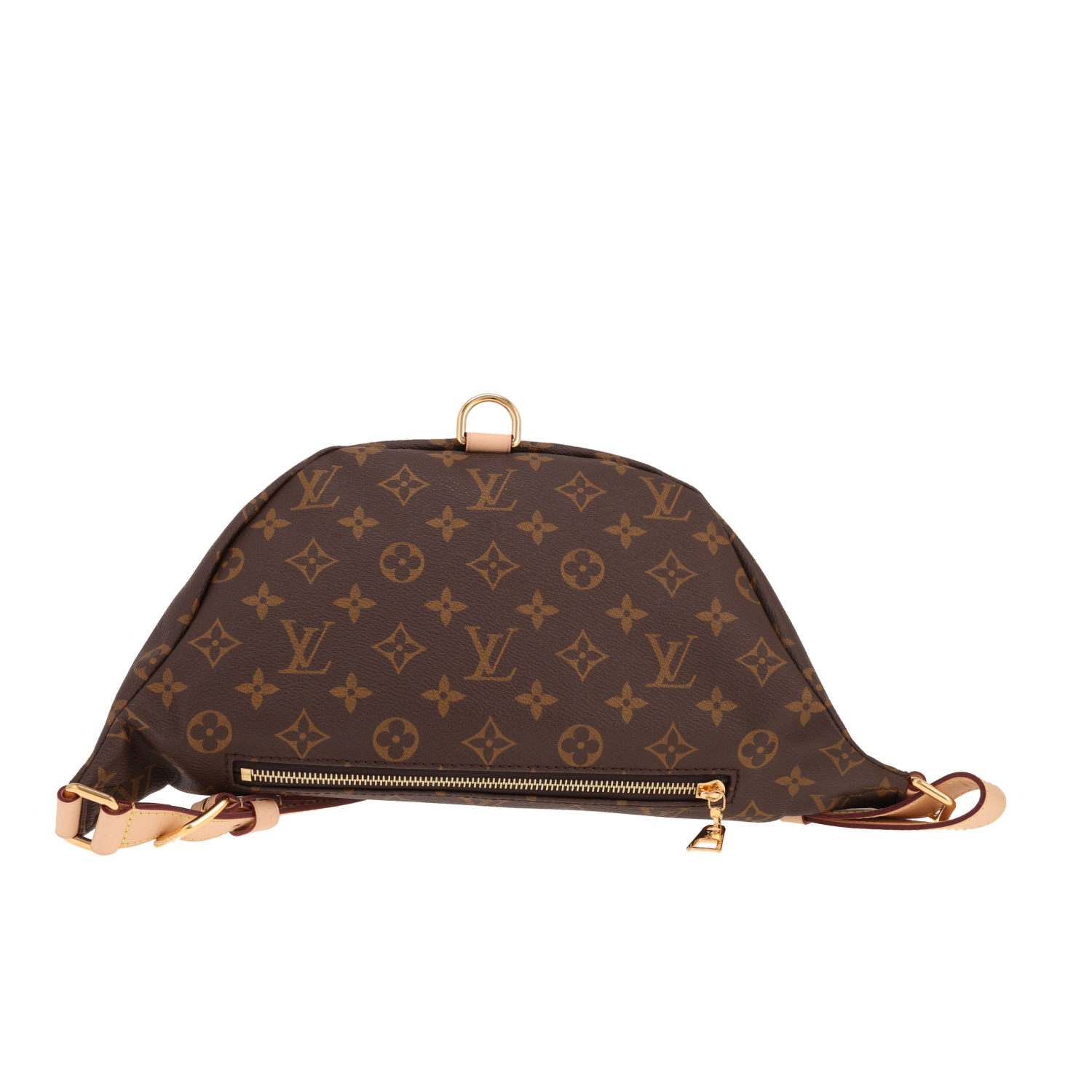 Louis Vuitton belt bag – Bumbag in brown Monogram canvas and natural leather - Detail D1