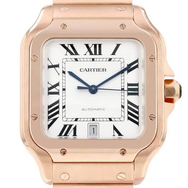 Reloj Cartier Santos, modelo grande, en oro rosa. Ref.: Cartier - 4071. Alrededor de 2023
