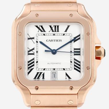 Orologio Cartier Santos modello grande in oro rosa, intorno al 2023
