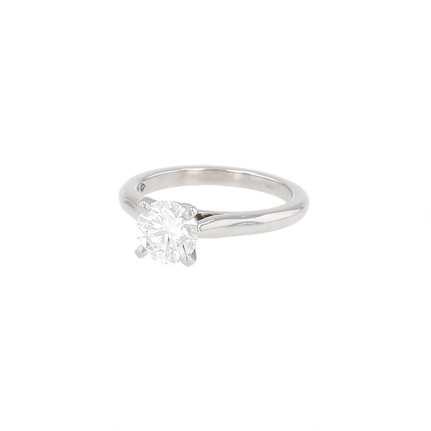 Bague solitaire Cartier 1895 en platine et diamant
