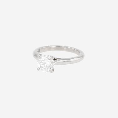 Bague solitaire Cartier 1895 en platine et diamant