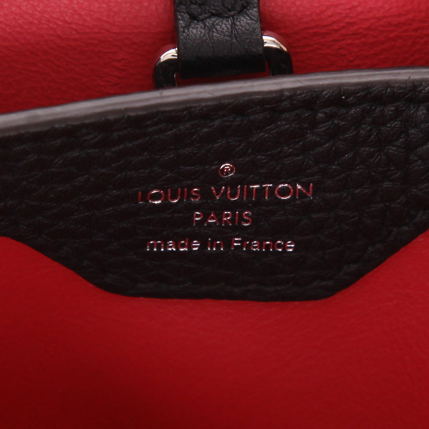 Bolso Louis Vuitton Capucine BB de piel de becerro «Clémence» Noir - Detail D2
