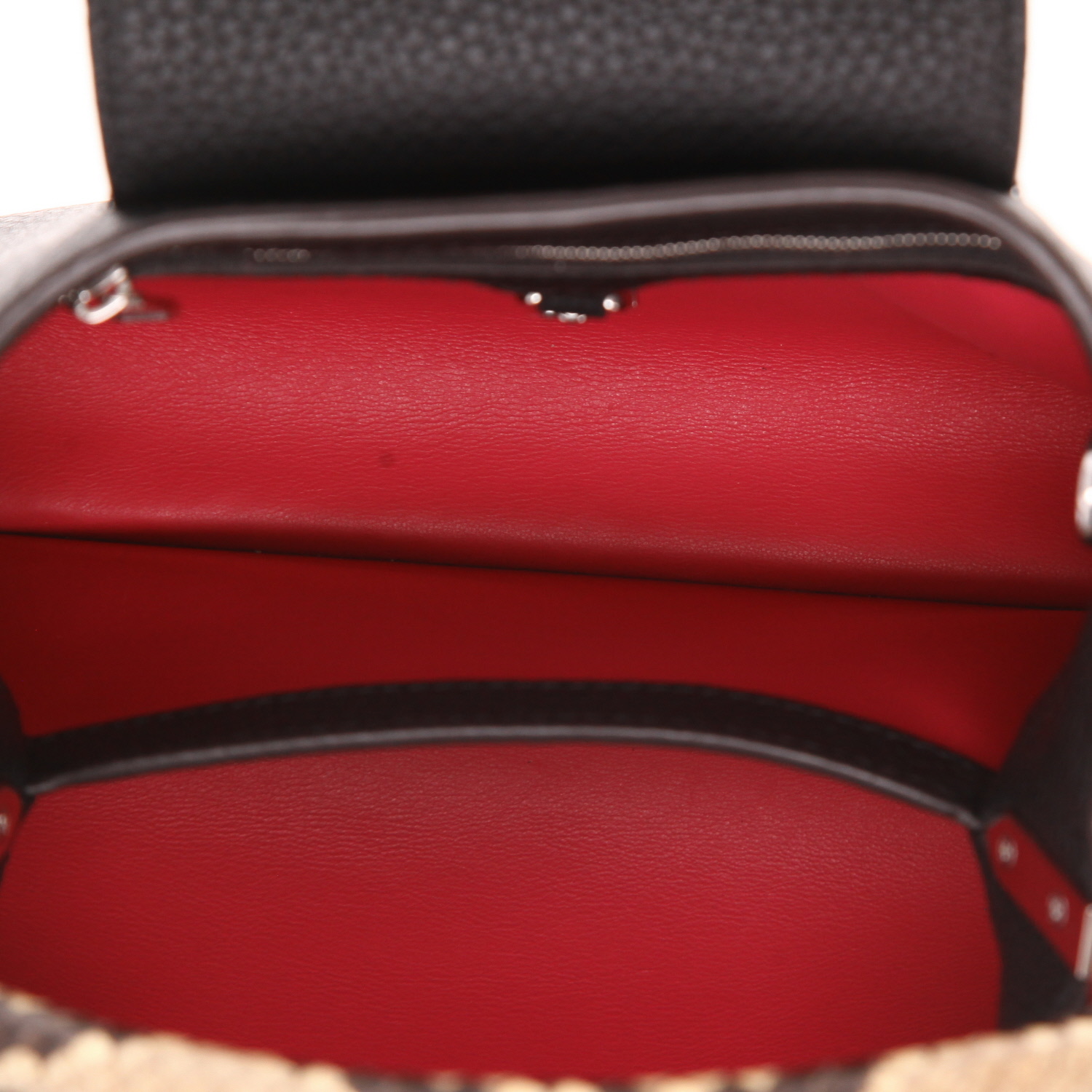 Bolso Louis Vuitton Capucine BB de piel de becerro «Clémence» Noir - Detail D3