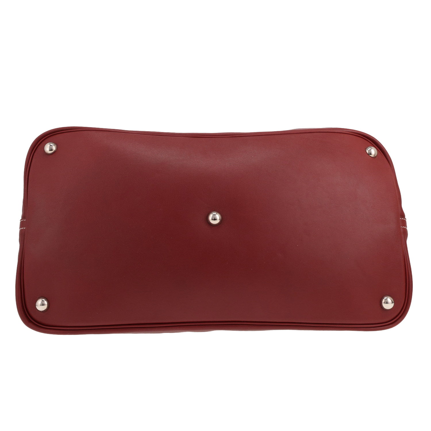 Sac de voyage Hermès  Bolide Relax en veau Sikkim rouge H - Detail D1