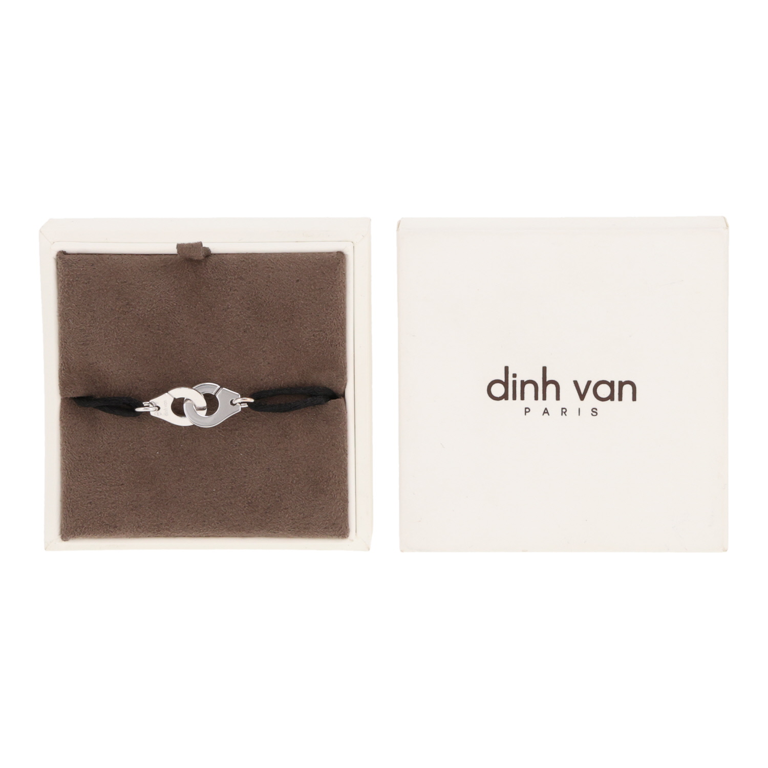 Bracelet Dinh Van Menottes R10 en or blanc - Detail D2