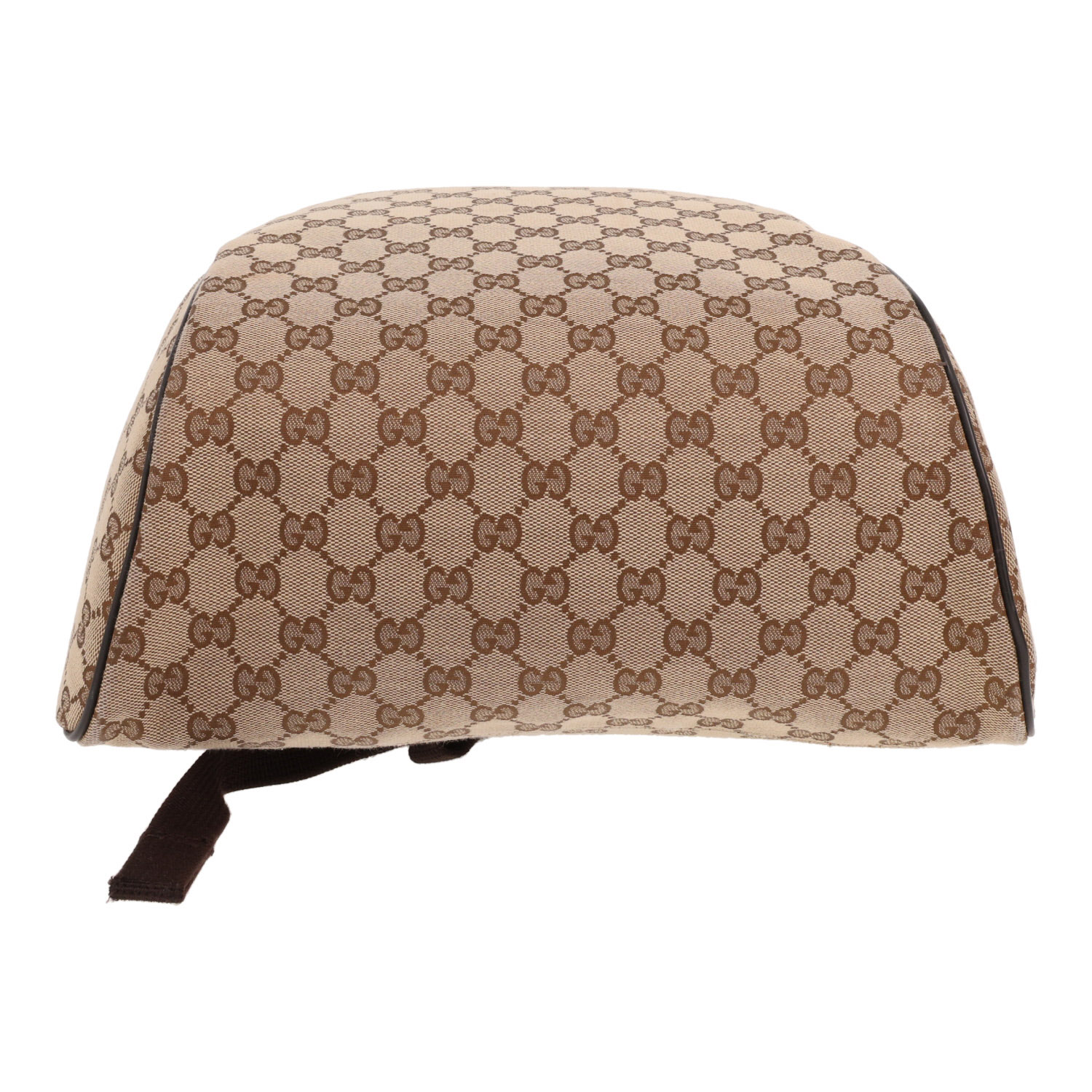 Gucci rucksack   in GG Supremé canvas and brown leather - Detail D1
