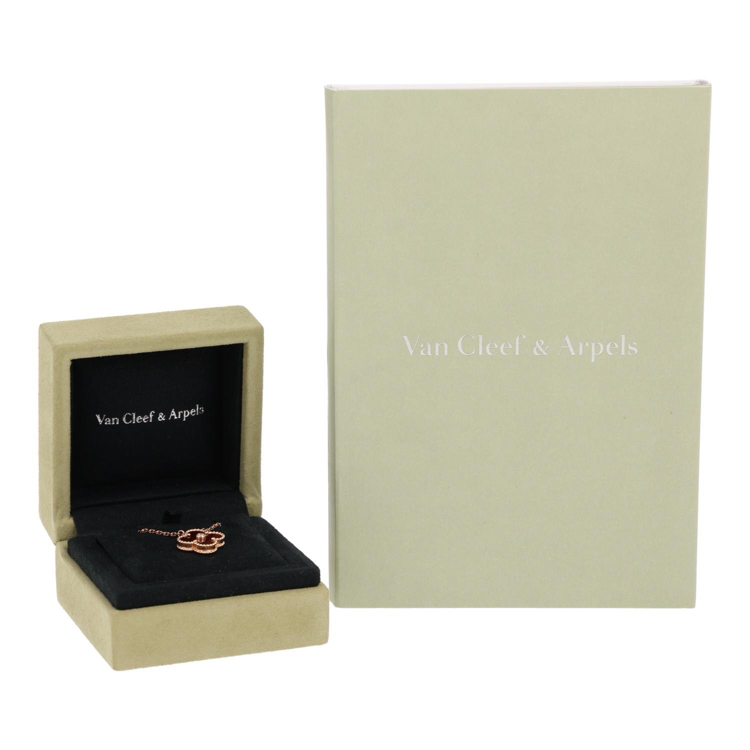 Collier Van Cleef & Arpels Holiday Alhambra 2017 en or rose, quartz oeil de taureau et diamant - Detail D2