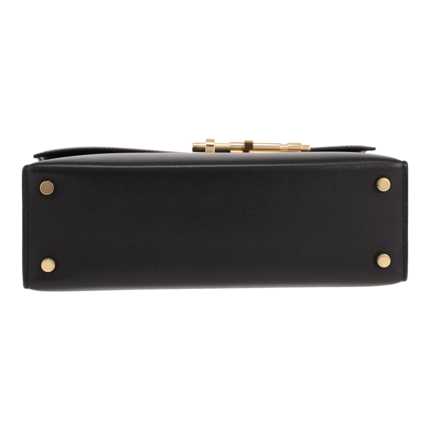 Hermès handbag  Black Allegretto leather Verrou - Detail D1