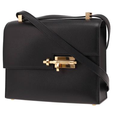 Hermès handbag  Black Allegretto leather Verrou