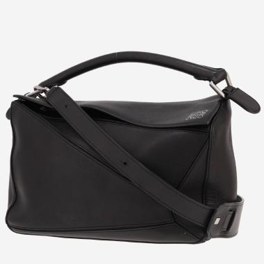 Sac à main Loewe  Puzzle  en cuir noir