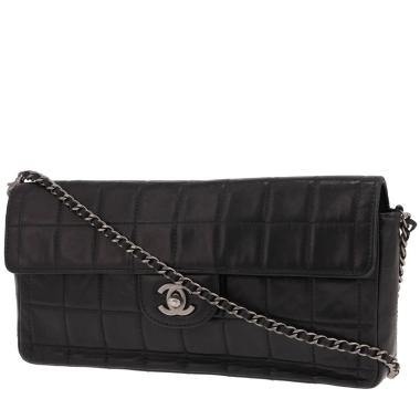 Chanel Choco Bar handbag in black quilted leather