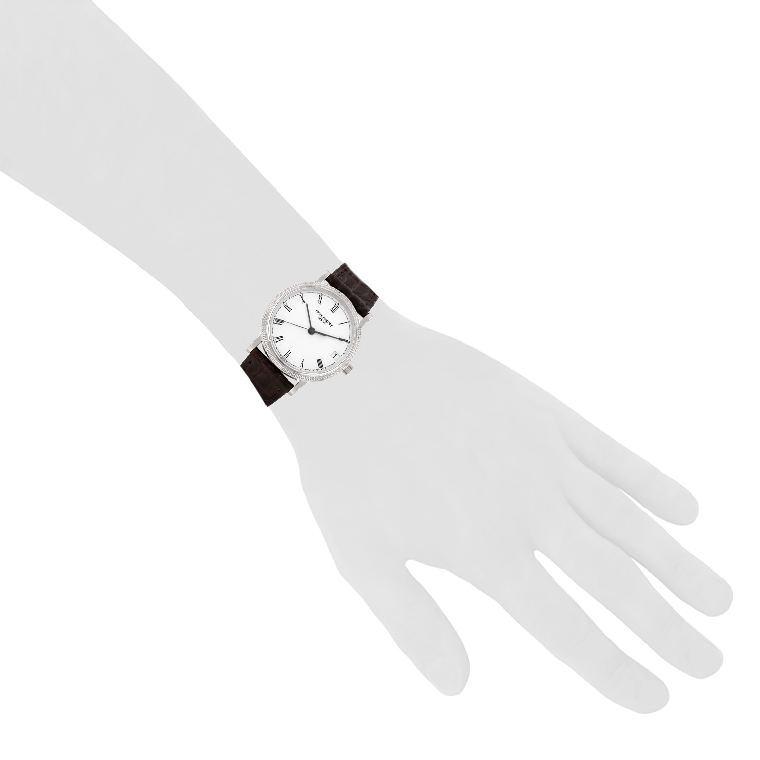 Reloj Patek Philippe Calatrava Clous De Paris en oro blanco, ref.: Patek Philippe - 3802, hacia 2004 - Detail D1