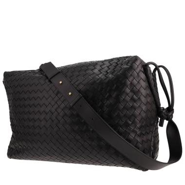 Bolso de viaje Bottega Veneta «Loop» de piel «intrecciato» Noir