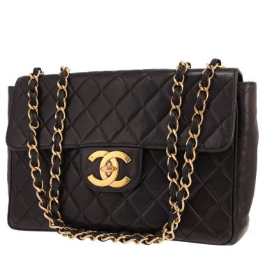 Borsa a tracolla Chanel Timeless Jumbo in pelle trapuntata nera