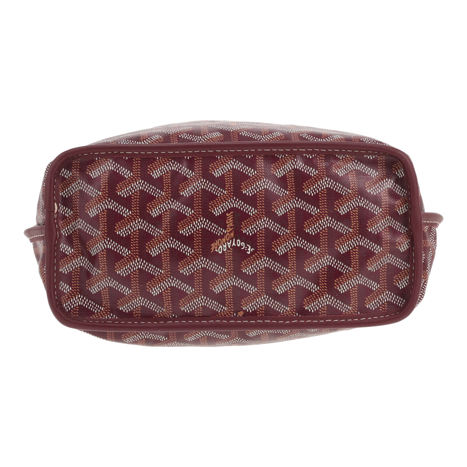 Bolso de mano Goyard «Anjou», modelo pequeño, de lona Goyardine Bordeaux y cuero Bordeaux - Detail D1
