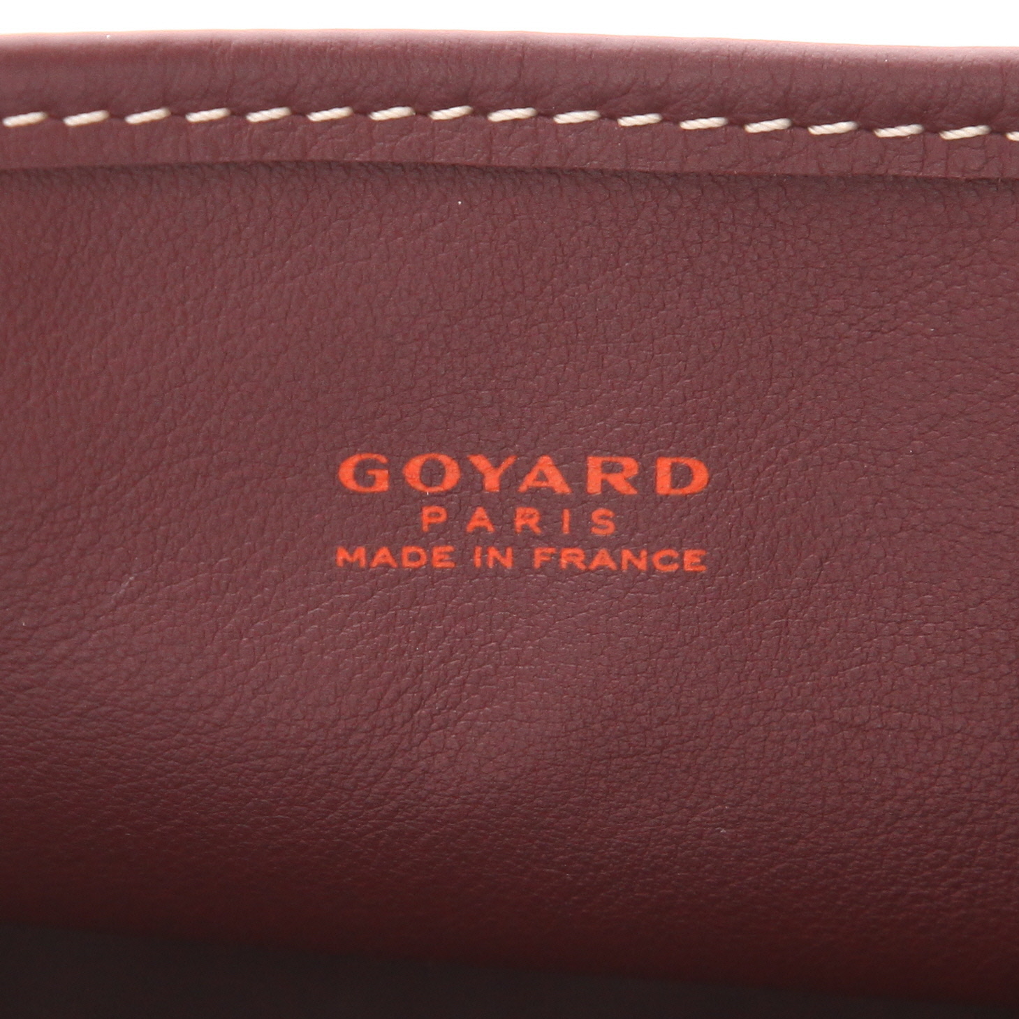 Bolso de mano Goyard «Anjou», modelo pequeño, de lona Goyardine Bordeaux y cuero Bordeaux - Detail D2