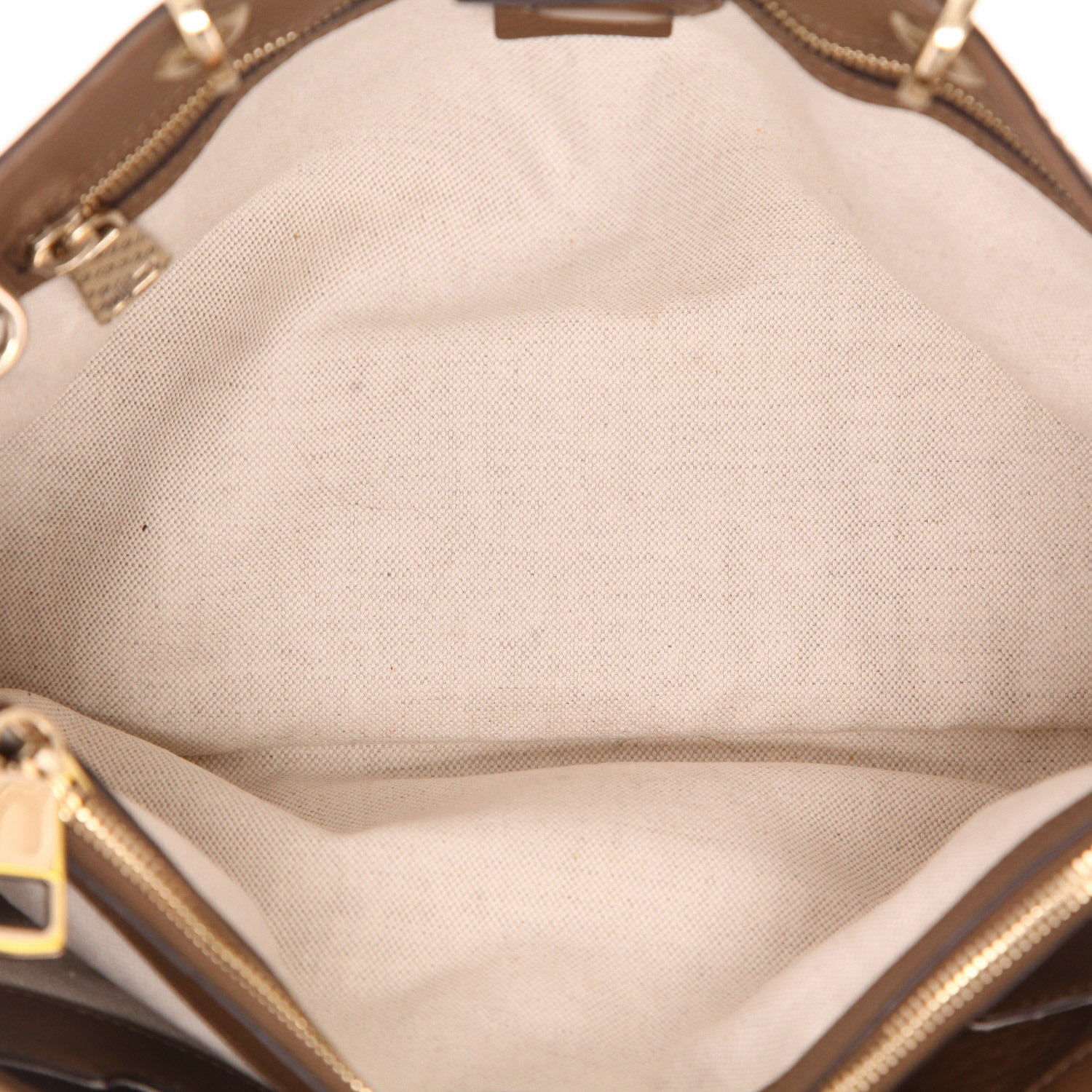 Gucci Bambou handbag in brown grained leather and bamboo - Detail D3