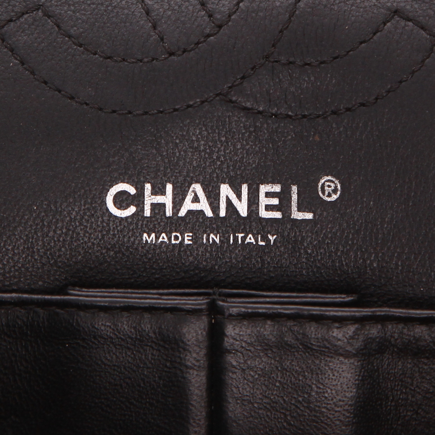 Bolso bandolera Chanel  2.55 Baguette de lona de jersey gris - Detail D2