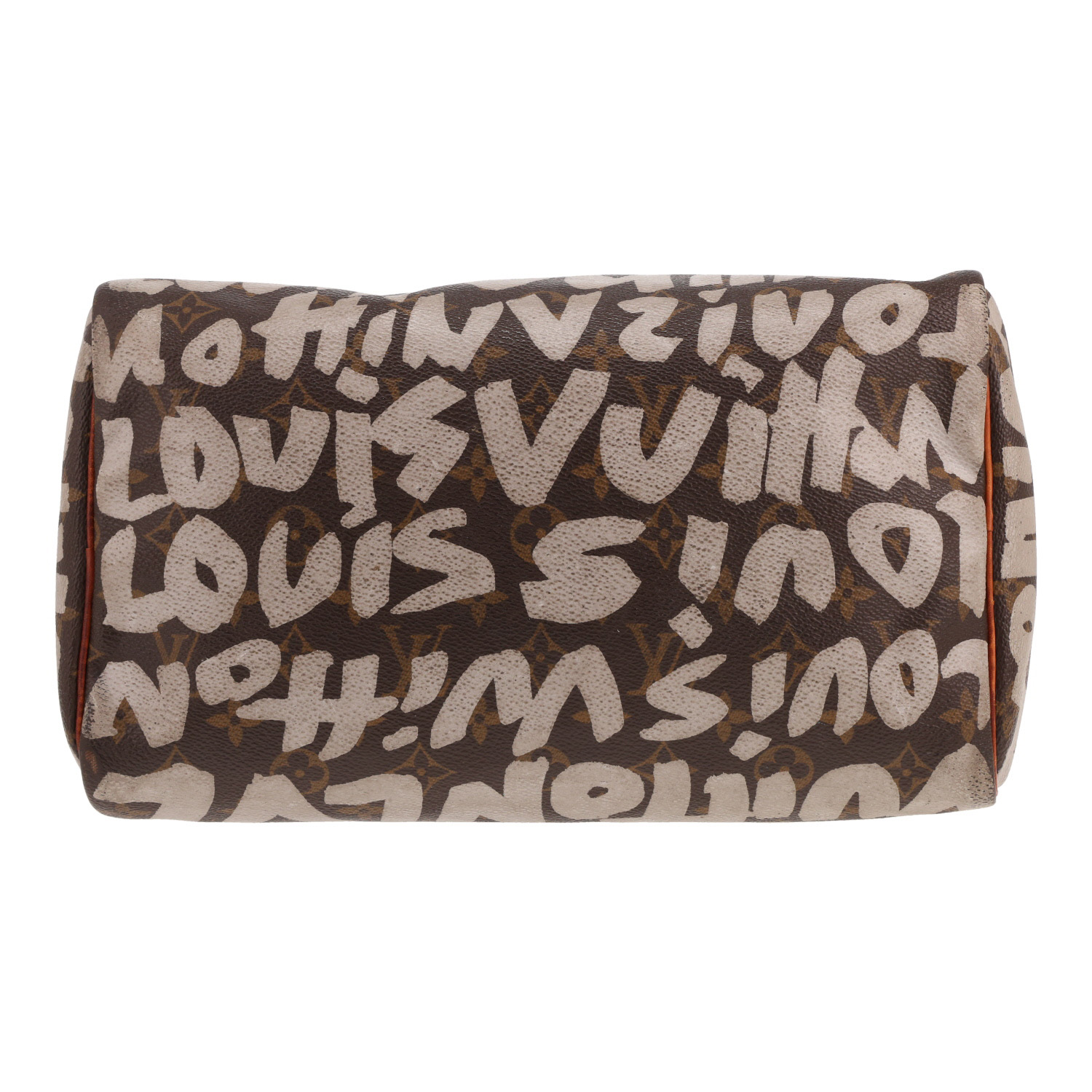 Louis Vuitton Speedy 30 Limited Edition handbag in brown and Blanc Monogram canvas - Detail D1