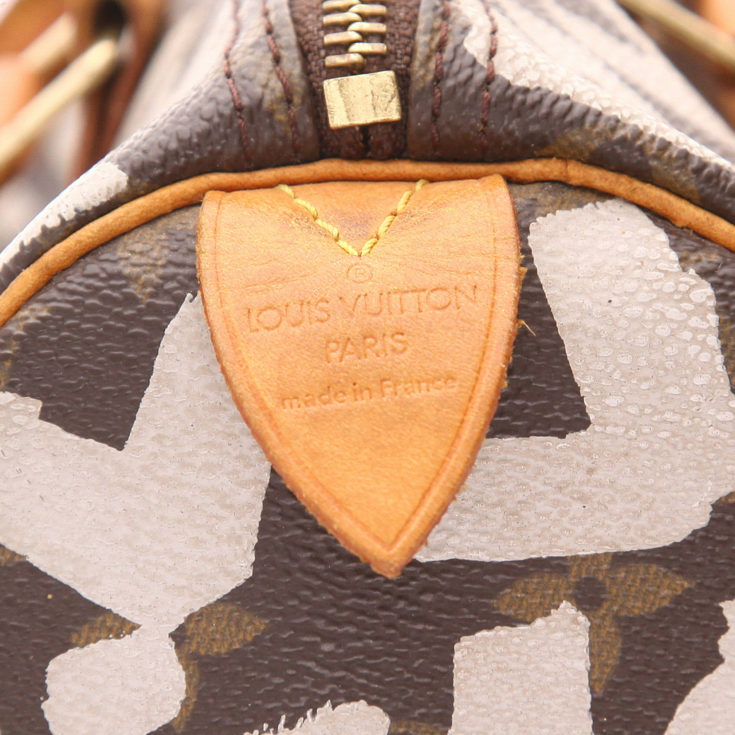 Louis Vuitton Speedy 30 Limited Edition handbag in brown and Blanc Monogram canvas - Detail D2