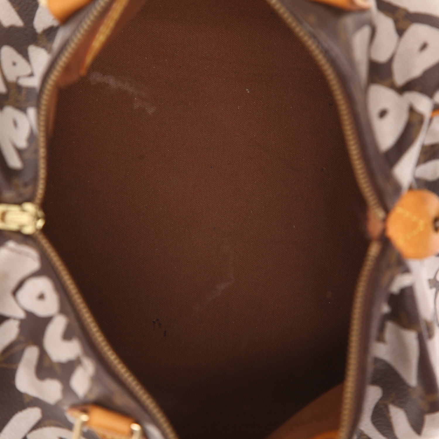 Louis Vuitton Speedy 30 Limited Edition handbag in brown and Blanc Monogram canvas - Detail D3