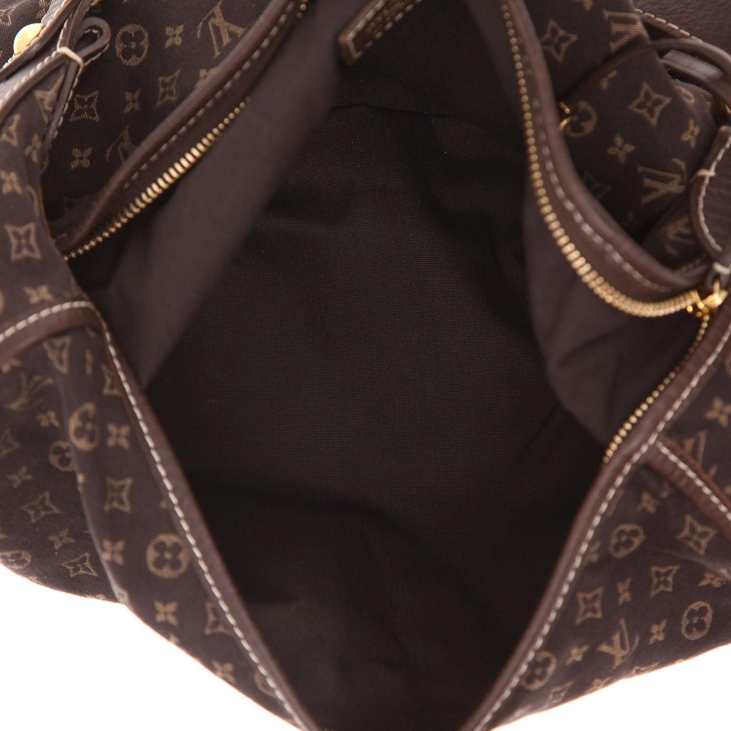 Louis Vuitton handbag   in brown Monogram canvas and brown leather - Detail D3