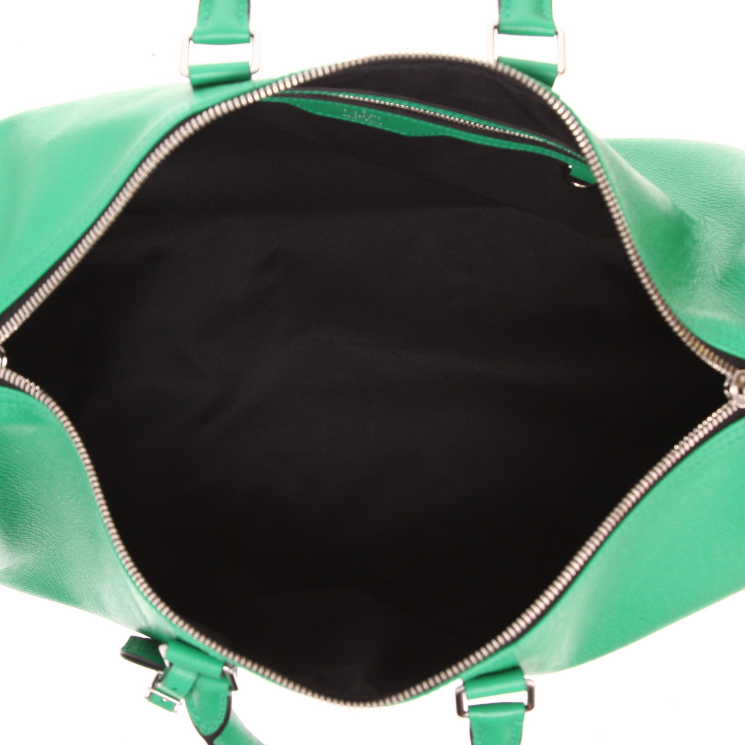 Bolsa de viaje Louis Vuitton Keepall 45 de piel verde - Detail D3